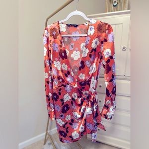 Retro Wrap-around Satin Mini